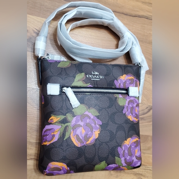 Coach Handbags - NEW Mini Rowan File Bag In Signature Canvas With Rose Print